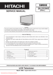 Hitachi 28LD5000TA Tv User Guide Manual Operating Instructions Pdf