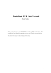 Embedded DVR User Manual