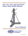 Model 230, 231, 232, and 233 Series Heavy Duty Mobile Stands