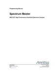 Spectrum Master MS2720T Programming Manual