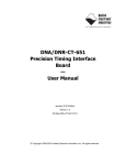 DNA/DNR-CT-651 Precision Timing Interface Board &mdash; User Manual