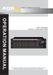 ADS T-8x8 Matrix user manual