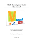 Vcost Manual - Research Library - The University of Texas at Austin