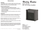 User manual HB-10G Guitar Amplifier