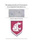 washington state university cleanroom user manual