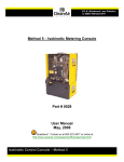 Method 5 – Isokinetic Metering Console Part # 0028 User Manual