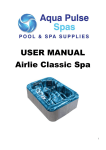 USER MANUAL Airlie Classic Spa