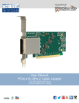 User Manual, PCIe x16 GEN 2 Cable Adapter