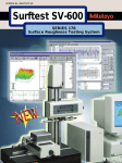 Surftest SV-600 - RDR Electronics Inc