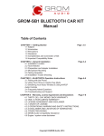 GROM-SB1 BLUETOOTH CAR KIT Manual