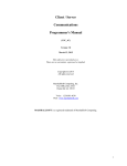 CSC4C Programmer`s Manual