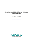 Moxa Managed DSL Ethernet Extender User`s Manual