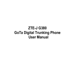 ZTE-J G380 GoTa Digital Trunking Phone User Manual