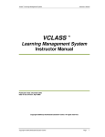 VCLASS Learning Management System Instructor Manual