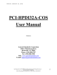 PCI-HPDI32A-COS User Manual - General Standards Corporation