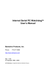 Internal Serial PC Watchdog™ User`s Manual