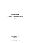 User Manual IDA Indoor Climate and Energy