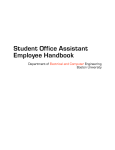 Student Office Assistant Employee Handbook