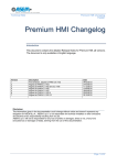 Premium HMI Changelog