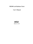 MH100 Leeb Hardness Tester User`s Manual