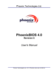 PhoenixBIOS 4.0 User`s Manual