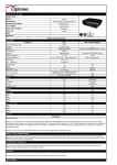 Optoma Product Setup Sheet - DS325