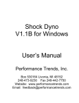 Shock Dyno V1.1B for Windows User`s Manual
