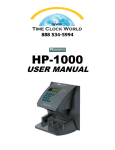 Acroprint HP1000 Biometric HandPunch Clock Terminal User Manual