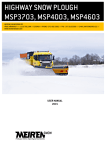 2015 Highway snow plough MSP3703-4603 user manual