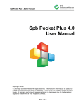 Spb Pocket Plus 4.0 User Manual