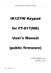 IK1ZYW Keypad for FT-817