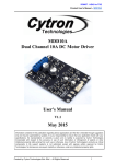 MDD10A Dual Channel 10A DC Motor Driver User`s Manual May 2015