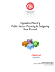 Hyperion Planning Public Sector Planning & Budgeting User Manual