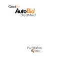 AutoBid® SheetMetal | Installation