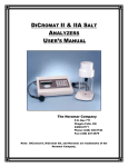 DiCromat II User`s Manual
