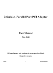2-Serial/1-Parallel Port PCI Adapter