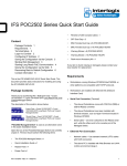 IFS POC2502 Series Quick Start Guide