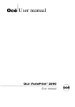 Océ User manual - Océ | Printing for Professionals