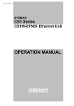 CS1W-ETN01 Ethernet Unit Operation Manual