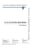 VCL-E1 (G.703) fiber optic modem - User Manual
