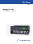 RGB 203 Rxi User Manual