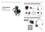 User`s Manual DW-775 Wireless Headset