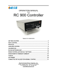 RC 900 User`s Manual - Environmental Stress Systems