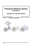 Precision Balance Series User Manual - Cole