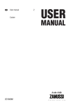 User manual 2 Cooker ZCV560M