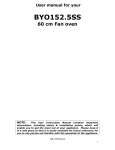 User manual for your BYO152.5SS 60 cm Fan oven