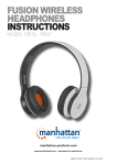 FUSION WIRELESS HEADPHONES INSTRUCTIONS