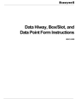 Data Hiway, Box/Slot, and Data Point Form Instructions