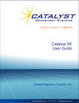 Catalyst XE User Guide - Catalyst Support Site