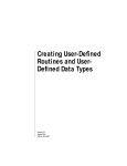 Creating User-Defined Routines and User-Defined Data